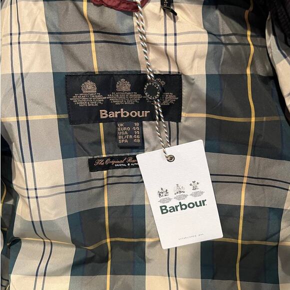 NWT BARBOUR Pilton Quilted Jacket In Chestnut (US/14) - Picture 7 of 11